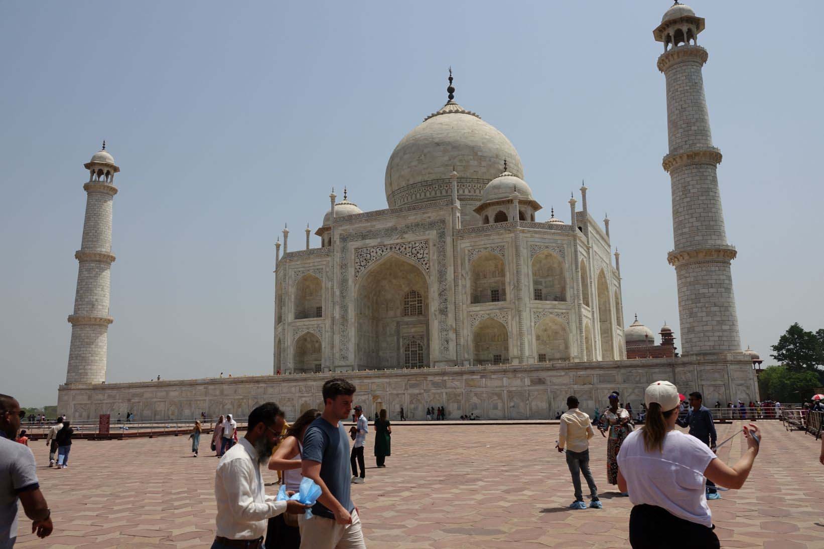agra taj mahal seitlich